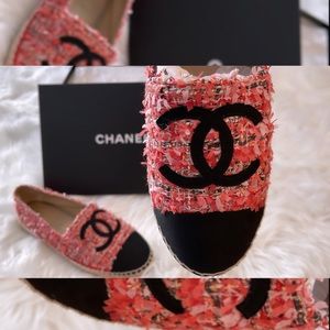 Chanel tweed espadrille